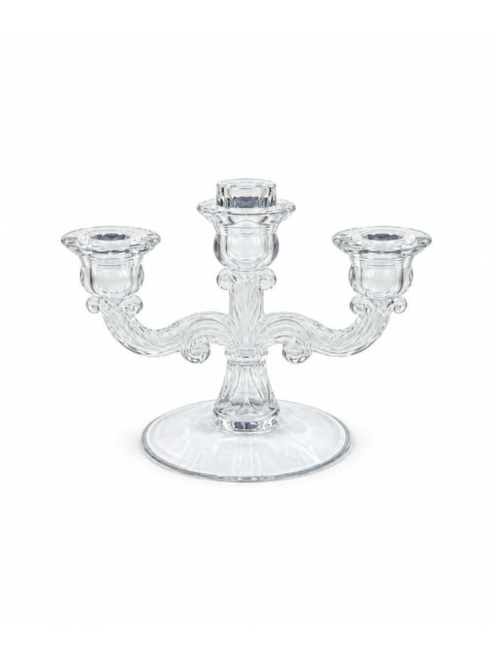 Candle Holder Three Tier Arm Cambridge Glass Diane Vintage Glassware Tableware